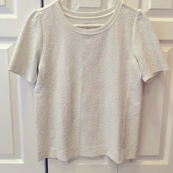 LOFT Textured Blouse - Cream - Picture 1 of 4
